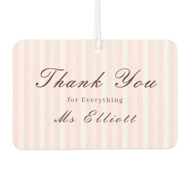 Désodorisant Pour Voiture Pink Mist - Personalised Thank You Air Freshener (Devant)