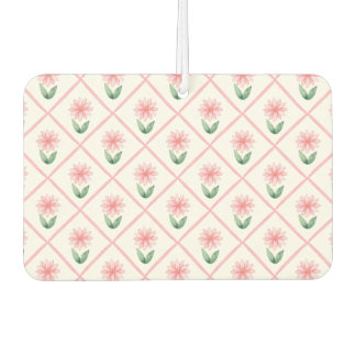 Désodorisant Pour Voiture Pink trellis grandmillenial classic pretty preppy