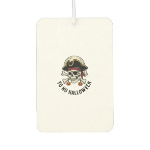 Désodorisant Pour Voiture Pirate Crâne Halloween Gravure Vintage Blanc Shi