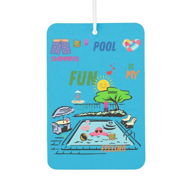 Désodorisant Pour Voiture Piscine Amusement (Devant)