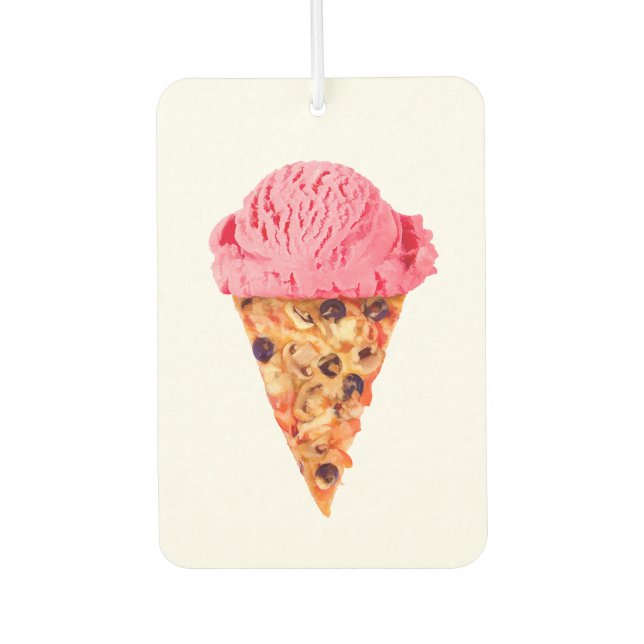 Désodorisant Pour Voiture Pizza à la crème glacée (Devant)