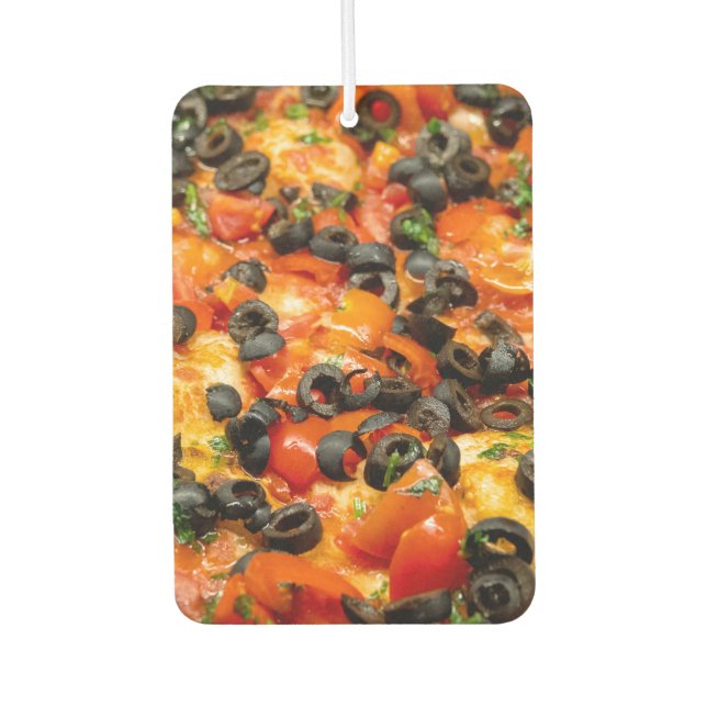 Désodorisant Pour Voiture Pizza aux olives noires (Devant)