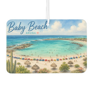 Désodorisant Pour Voiture Plage de bébé Aruba Voyage souvenir des Caraïbes
