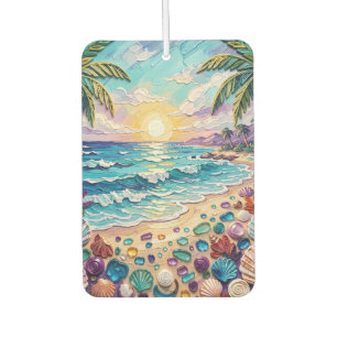 Désodorisant Pour Voiture Plage Impasto et coucher de soleil et lever de sol