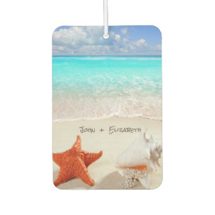 Désodorisant Pour Voiture Plage Tropicale, Mer, Étoile de Mer, Coquillage