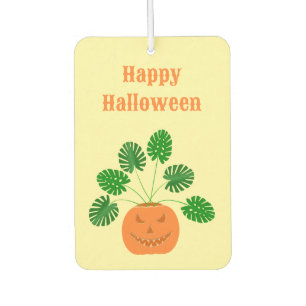 Désodorisant Pour Voiture Plante Halloween Monstera en Citrouille personnali