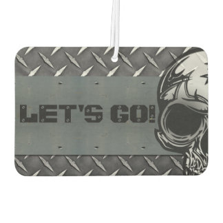 Désodorisant Pour Voiture Plaque diamant personnalisée avec demi-crâne