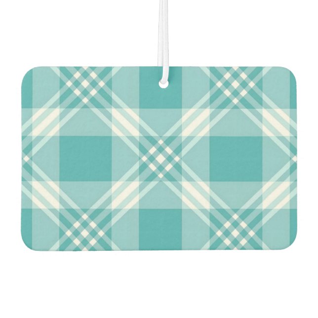 Désodorisant Pour Voiture Plaque turquoise blanche - Freshener (Devant)