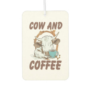Désodorisant Pour Voiture Png de vache et de café, Fille occidentale drôle