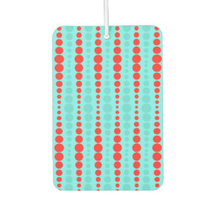 Désodorisant Pour Voiture Points rouges et turquoise rétro Air Freshener