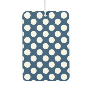 Désodorisant Pour Voiture Pois Bleus de la Marine, Motif à points Polka, poi