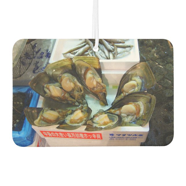 Désodorisant Pour Voiture Poissons de moules géantes Tsukiji, Tokyo, Japon (Devant)