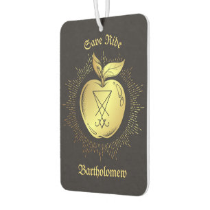 Désodorisant Pour Voiture Pomme Dorée Avec Symbole De Magie Personnalisée