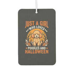 Désodorisant Pour Voiture Poodles Halloween Fille Conception Amoureux de Chi