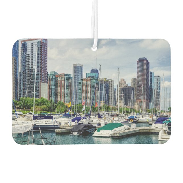 Désodorisant Pour Voiture Port de Chicago (Dos)