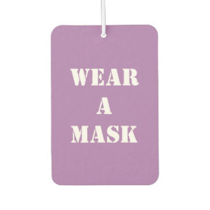 Désodorisant Pour Voiture Portez un masque, lavande blanc minimaliste voitur