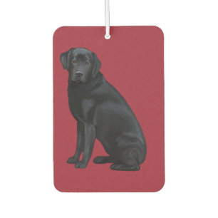 Désodorisant Pour Voiture Portrait noir de labrador retriever
