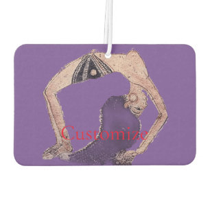 Désodorisant Pour Voiture Pose vintage de Yoga Backbend Thunder_Cove