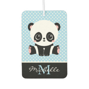 Désodorisant Pour Voiture Pot Polka personnalisé Monogram Cute Panda