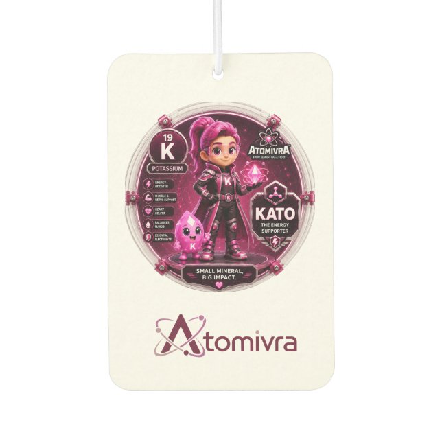Désodorisant Pour Voiture Potassium ATOMIVRA (Devant)