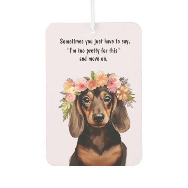 Désodorisant Pour Voiture Pretty Dachshund (Devant)
