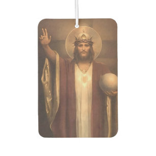 Désodorisant Pour Voiture Prière personnalisable au Christ Roi
