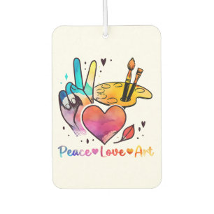 Désodorisant Pour Voiture Professeur D'Art Peace Love Art Pour Artistes Et P