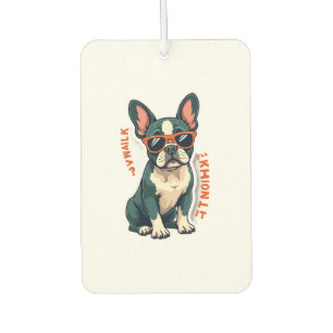 Désodorisant Pour Voiture Promenade Vintage J'y Réfléchirai Bouledogue Franç