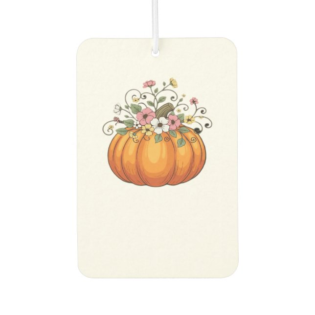 Désodorisant Pour Voiture Pumpkin Wildflowers Fall Autumn Classic T-Shirt.pn (Devant)