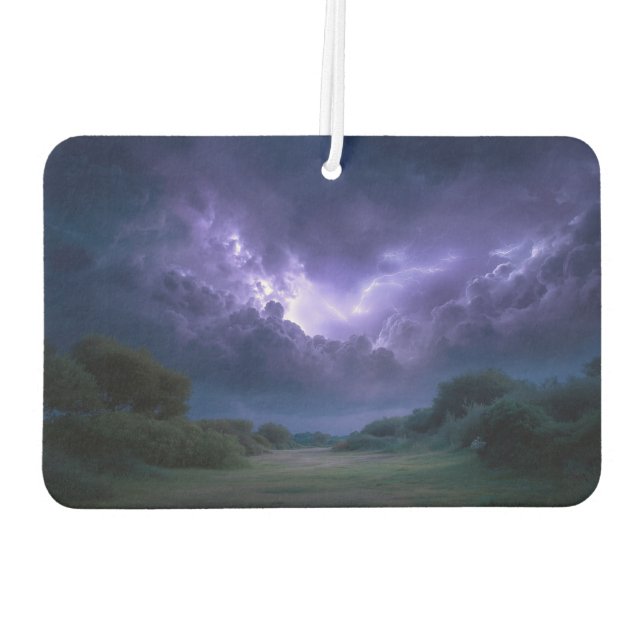 Désodorisant Pour Voiture purple blue storm landscape art (Dos)