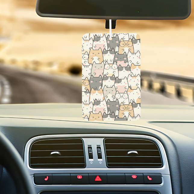 Désodorisant Pour Voiture Quirky Cats Pattern car (Créateur téléchargé)