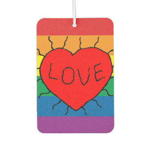 Désodorisant Pour Voiture Rainbow Love, Fierté, LGBT, Celebrate Love