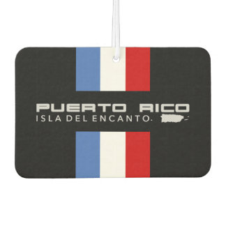 Désodorisant Pour Voiture Rayures sportives de Porto Rico | Carte de l'île g