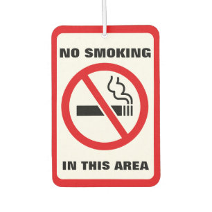 Désodorisant Pour Voiture Red and White No Smoking
