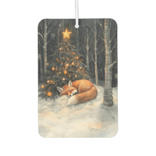 Désodorisant Pour Voiture Renard couché Whimsical Noël rustique
