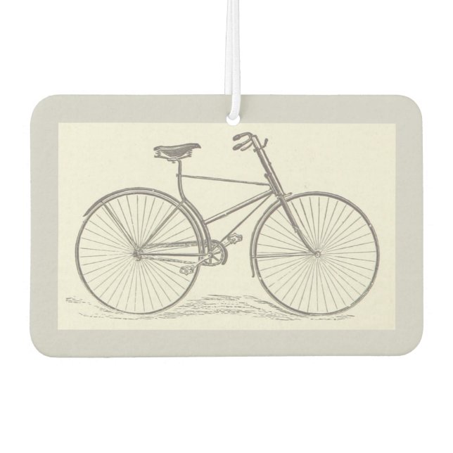 Désodorisant Pour Voiture Représentation vintage et ancienne à vélo (Devant)