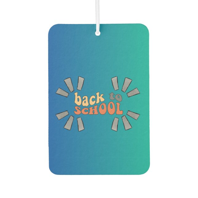 Désodorisant Pour Voiture Retour à l'école avec un rebondissement animé (Devant)