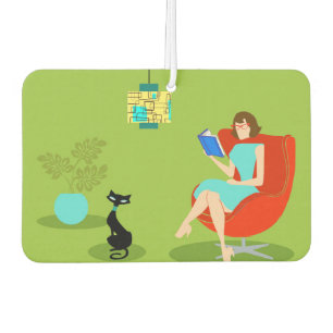 Désodorisant Pour Voiture Rétro parfum d'ambiance de femme de lecture