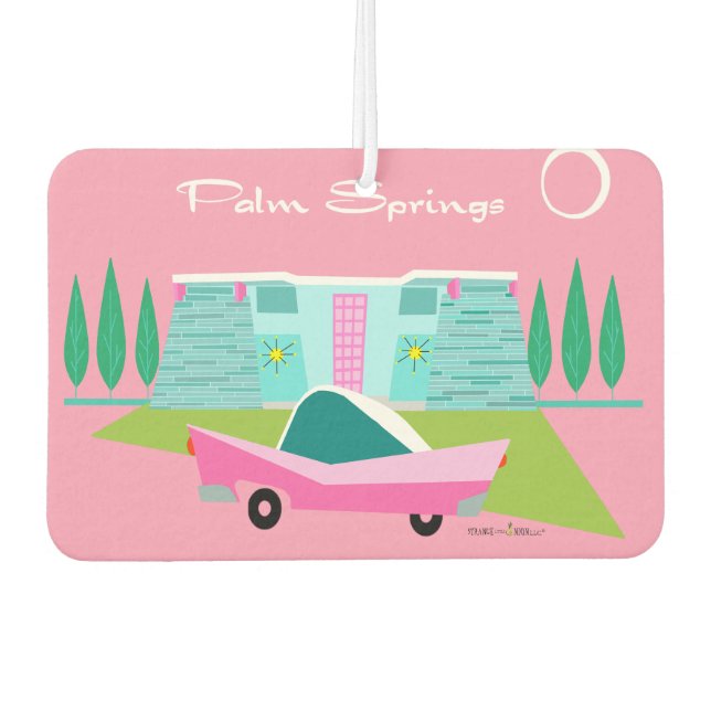 Désodorisant Pour Voiture Retro Pink Palm Springs Air Freshener (Devant)