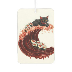 Désodorisant Pour Voiture Rêves de chat de sushi - Kitty de nourriture japon