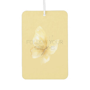 Désodorisant Pour Voiture Rêves de papillon jaune