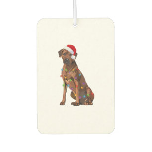Désodorisant Pour Voiture Rhodesian Ridgeback Noël Lumières Noël Chien de No