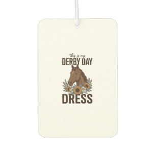 Désodorisant Pour Voiture Robe de jour de Derby Vintage Cheval Floral Concep