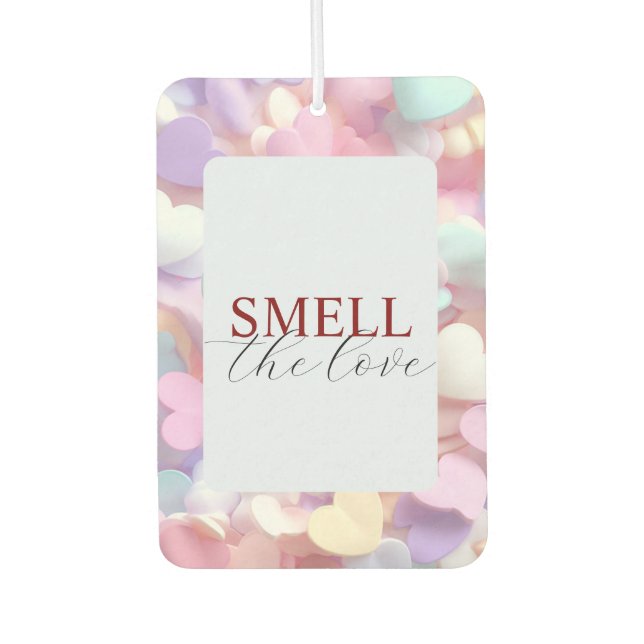 Désodorisant Pour Voiture Romantic ‘Smell the Love’ Valentine Air Freshener (Devant)