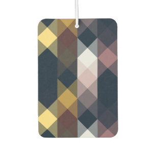 Désodorisant Pour Voiture rose bleu jaune rouge géométrique