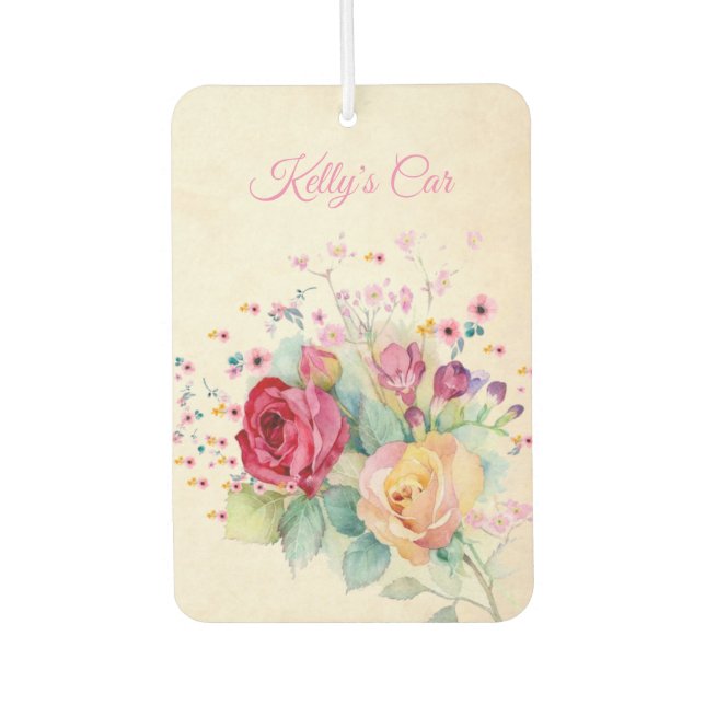 Désodorisant Pour Voiture Rose Bouquet (Devant)