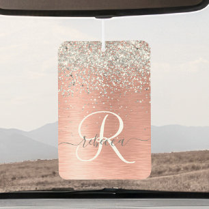 Désodorisant Pour Voiture Rose Gold brossé Parties scintillant métallique No