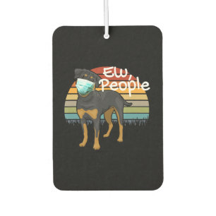 Désodorisant Pour Voiture Rotweiler Chiot avec Masque - Ew Personnes - Rottw