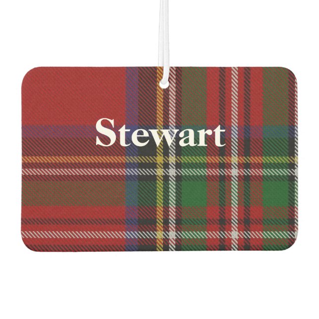 Désodorisant Pour Voiture Royal Stewart Tartan Plaid Air Freshener (Devant)