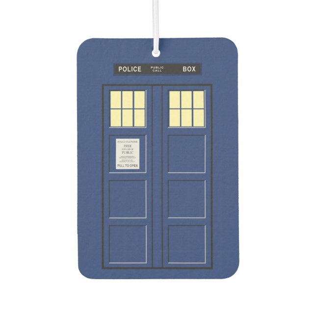 Désodorisant Pour Voiture Royaume-Uni - Blue Police Public Call Box 1 (Devant)